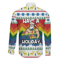 Have A Super Gay Holiday Christmas Family Matching Long Sleeve Bodycon Dress and Hawaiian Shirt Xmas Holiday Patterns - Wonder Print Shop