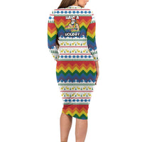 Have A Super Gay Holiday Christmas Family Matching Long Sleeve Bodycon Dress and Hawaiian Shirt Xmas Holiday Patterns - Wonder Print Shop