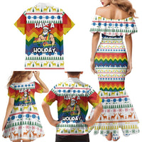 Have A Super Gay Holiday Christmas Family Matching Mermaid Dress and Hawaiian Shirt Xmas Holiday Patterns - Wonder Print Shop