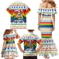 Have A Super Gay Holiday Christmas Family Matching Mermaid Dress and Hawaiian Shirt Xmas Holiday Patterns - Wonder Print Shop
