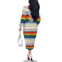 Have A Super Gay Holiday Christmas Family Matching Off The Shoulder Long Sleeve Dress and Hawaiian Shirt Xmas Holiday Patterns - Wonder Print Shop