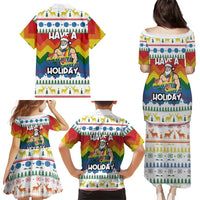 Have A Super Gay Holiday Christmas Family Matching Puletasi and Hawaiian Shirt Xmas Holiday Patterns - Wonder Print Shop