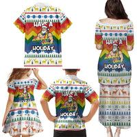Have A Super Gay Holiday Christmas Family Matching Puletasi and Hawaiian Shirt Xmas Holiday Patterns - Wonder Print Shop