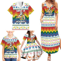 Have A Super Gay Holiday Christmas Family Matching Summer Maxi Dress and Hawaiian Shirt Xmas Holiday Patterns - Wonder Print Shop