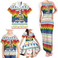 Have A Super Gay Holiday Christmas Family Matching Tank Maxi Dress and Hawaiian Shirt Xmas Holiday Patterns - Wonder Print Shop