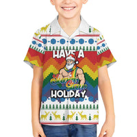 Have A Super Gay Holiday Christmas Family Matching Tank Maxi Dress and Hawaiian Shirt Xmas Holiday Patterns - Wonder Print Shop