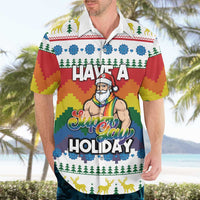 Have A Super Gay Holiday Christmas Hawaiian Shirt Xmas Holiday Patterns - Wonder Print Shop