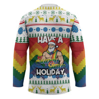 Have A Super Gay Holiday Christmas Hockey Jersey Xmas Holiday Patterns - Wonder Print Shop