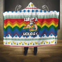 Have A Super Gay Holiday Christmas Hooded Blanket Xmas Holiday Patterns - Wonder Print Shop