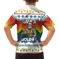 Have A Super Gay Holiday Christmas Kid Hawaiian Shirt Xmas Holiday Patterns - Wonder Print Shop