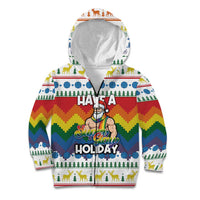Have A Super Gay Holiday Christmas Kid Hoodie Xmas Holiday Patterns - Wonder Print Shop
