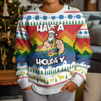 Have A Super Gay Holiday Christmas Kid Ugly Christmas Sweater Xmas Holiday Patterns - Wonder Print Shop