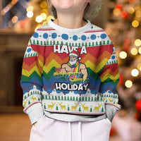Have A Super Gay Holiday Christmas Kid Ugly Christmas Sweater Xmas Holiday Patterns - Wonder Print Shop