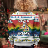 Have A Super Gay Holiday Christmas Kid Ugly Christmas Sweater Xmas Holiday Patterns - Wonder Print Shop