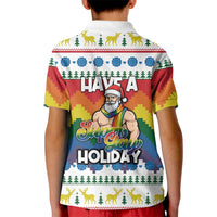Have A Super Gay Holiday Christmas Kid Polo Shirt Xmas Holiday Patterns - Wonder Print Shop