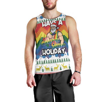 Have A Super Gay Holiday Christmas Men Tank Top Xmas Holiday Patterns - Wonder Print Shop