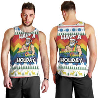 Have A Super Gay Holiday Christmas Men Tank Top Xmas Holiday Patterns - Wonder Print Shop