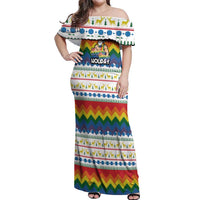 Have A Super Gay Holiday Christmas Off Shoulder Maxi Dress Xmas Holiday Patterns - Wonder Print Shop