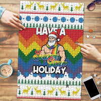 Have A Super Gay Holiday Christmas Puzzle Xmas Holiday Patterns - Wonder Print Shop