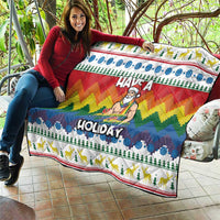 Have A Super Gay Holiday Christmas Quilt Xmas Holiday Patterns - Wonder Print Shop