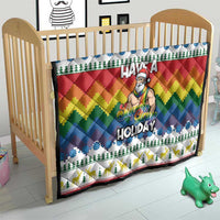 Have A Super Gay Holiday Christmas Quilt Xmas Holiday Patterns - Wonder Print Shop