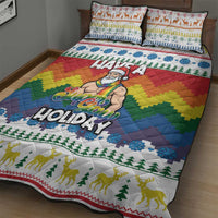 Have A Super Gay Holiday Christmas Quilt Bed Set Xmas Holiday Patterns - Wonder Print Shop