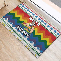 Have A Super Gay Holiday Christmas Rubber Doormat Xmas Holiday Patterns - Wonder Print Shop