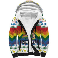 Have A Super Gay Holiday Christmas Sherpa Hoodie Xmas Holiday Patterns - Wonder Print Shop