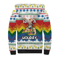 Have A Super Gay Holiday Christmas Sherpa Hoodie Xmas Holiday Patterns - Wonder Print Shop