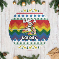 Have A Super Gay Holiday Christmas Tree Skirt Xmas Holiday Patterns - Wonder Print Shop