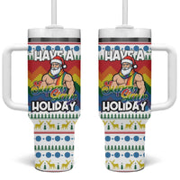 Have A Super Gay Holiday Christmas Tumbler With Handle Xmas Holiday Patterns - Wonder Print Shop