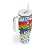Have A Super Gay Holiday Christmas Tumbler With Handle Xmas Holiday Patterns - Wonder Print Shop