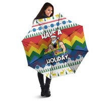 Have A Super Gay Holiday Christmas Umbrella Xmas Holiday Patterns - Wonder Print Shop