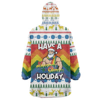 Have A Super Gay Holiday Christmas Wearable Blanket Hoodie Xmas Holiday Patterns - Wonder Print Shop