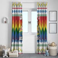 Have A Super Gay Holiday Christmas Window Curtain Xmas Holiday Patterns - Wonder Print Shop