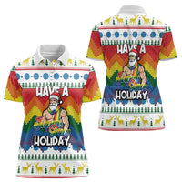 Have A Super Gay Holiday Christmas Women Polo Shirt Xmas Holiday Patterns - undefined