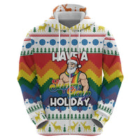 Have A Super Gay Holiday Christmas Zip Hoodie Xmas Holiday Patterns - Wonder Print Shop