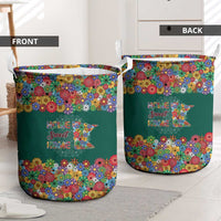 Home Sweet Home Minnesota Flower Xmas Christmas Laundry Basket Xmas Holiday Patterns - Wonder Print Shop