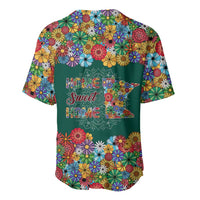 Home Sweet Home Minnesota Flower Xmas Christmas Baseball Jersey Xmas Holiday Patterns - Wonder Print Shop