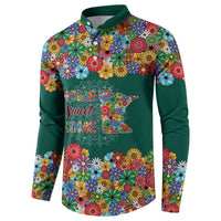 Home Sweet Home Minnesota Flower Xmas Christmas Button Sweatshirt Xmas Holiday Patterns - Wonder Print Shop