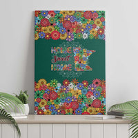 Home Sweet Home Minnesota Flower Xmas Christmas Canvas Wall Art Xmas Holiday Patterns - Wonder Print Shop