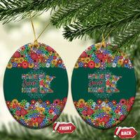 Home Sweet Home Minnesota Flower Xmas Christmas Ceramic Ornament Xmas Holiday Patterns - Wonder Print Shop