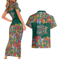 Home Sweet Home Minnesota Flower Xmas Christmas Couples Matching Short Sleeve Bodycon Dress and Hawaiian Shirt Xmas Holiday Patterns - Wonder Print Shop