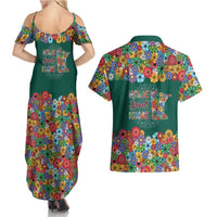 Home Sweet Home Minnesota Flower Xmas Christmas Couples Matching Summer Maxi Dress and Hawaiian Shirt Xmas Holiday Patterns - Wonder Print Shop