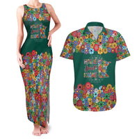 Home Sweet Home Minnesota Flower Xmas Christmas Couples Matching Tank Maxi Dress and Hawaiian Shirt Xmas Holiday Patterns - Wonder Print Shop
