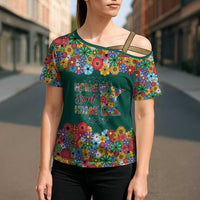 Home Sweet Home Minnesota Flower Xmas Christmas Cross Shoulder Shirt Xmas Holiday Patterns - Wonder Print Shop