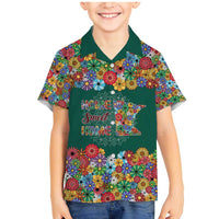 Home Sweet Home Minnesota Flower Xmas Christmas Family Matching Mermaid Dress and Hawaiian Shirt Xmas Holiday Patterns - Wonder Print Shop