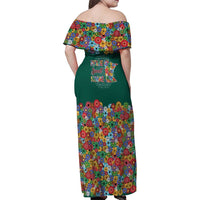Home Sweet Home Minnesota Flower Xmas Christmas Family Matching Off Shoulder Maxi Dress and Hawaiian Shirt Xmas Holiday Patterns - Wonder Print Shop