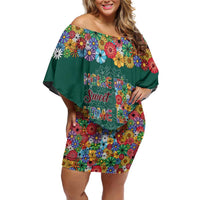 Home Sweet Home Minnesota Flower Xmas Christmas Family Matching Off Shoulder Short Dress and Hawaiian Shirt Xmas Holiday Patterns - Wonder Print Shop