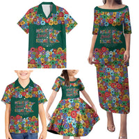 Home Sweet Home Minnesota Flower Xmas Christmas Family Matching Puletasi and Hawaiian Shirt Xmas Holiday Patterns - Wonder Print Shop
